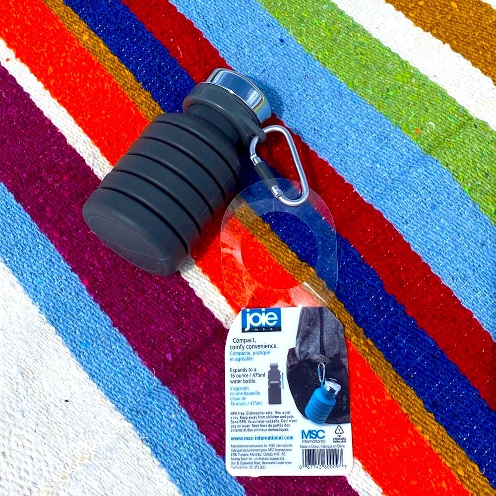 JOIE compact, portable reusable bev container w/carabiner ♻️unisex/practical
